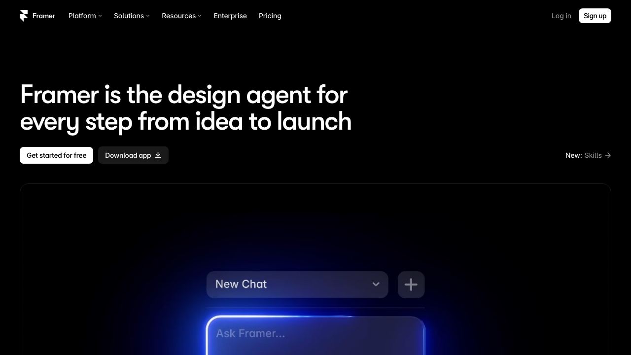 Framer AI 网站截图