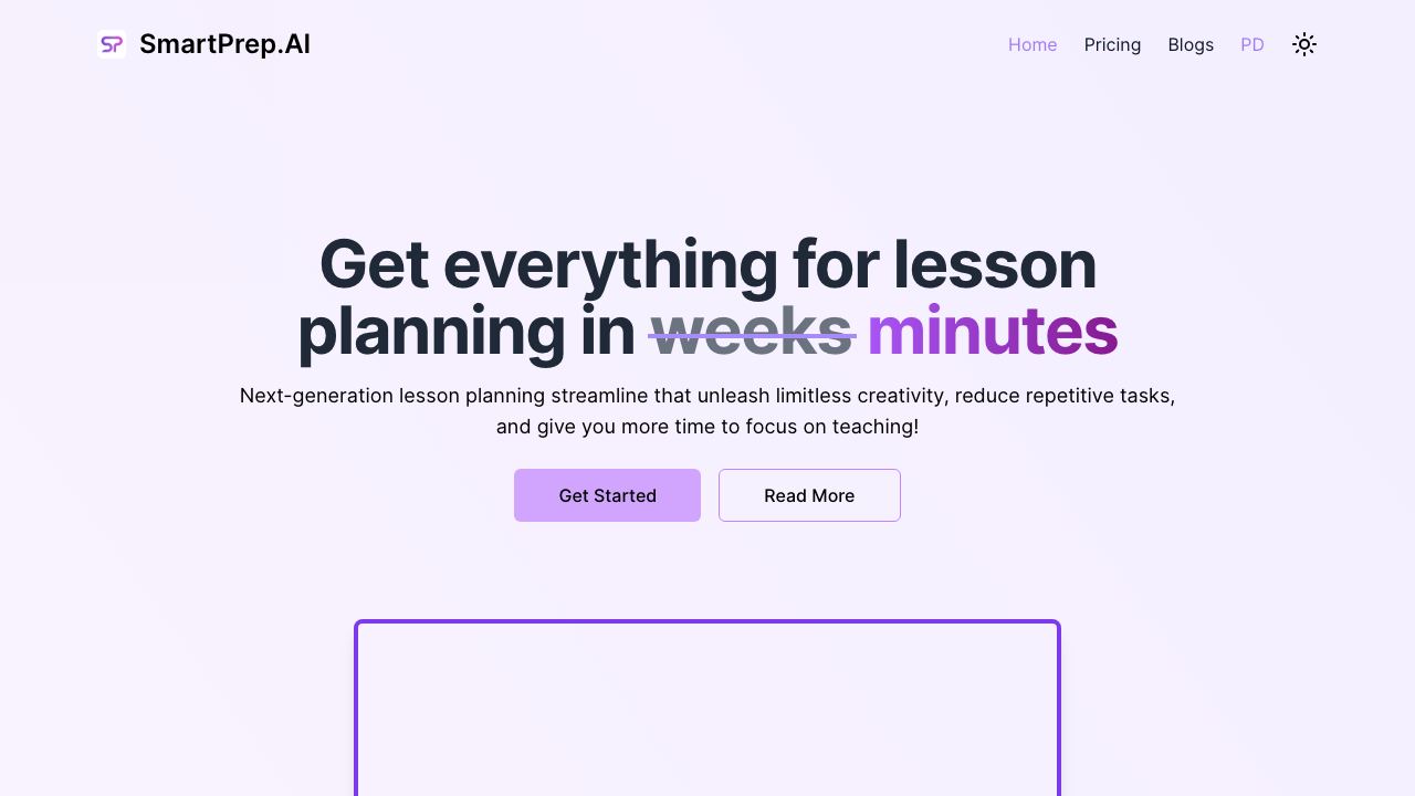 SmartPrep.ai website screenshot