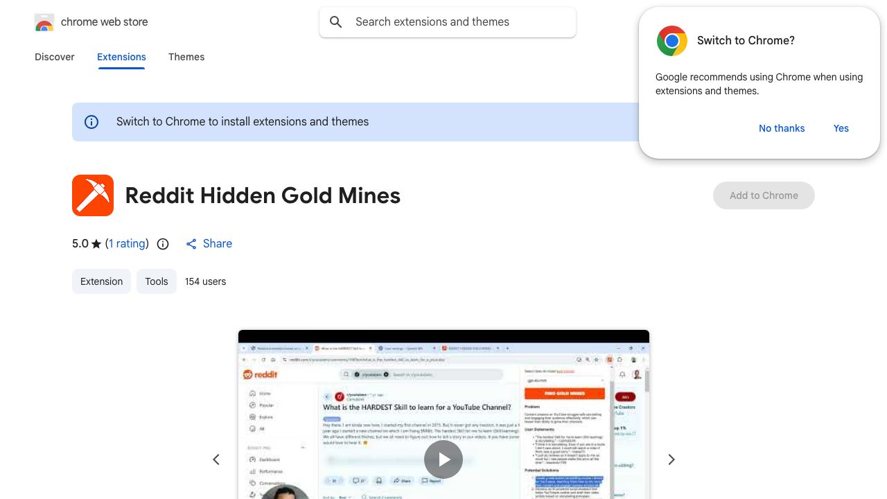 Reddit Hidden Gold Mines 网站截图