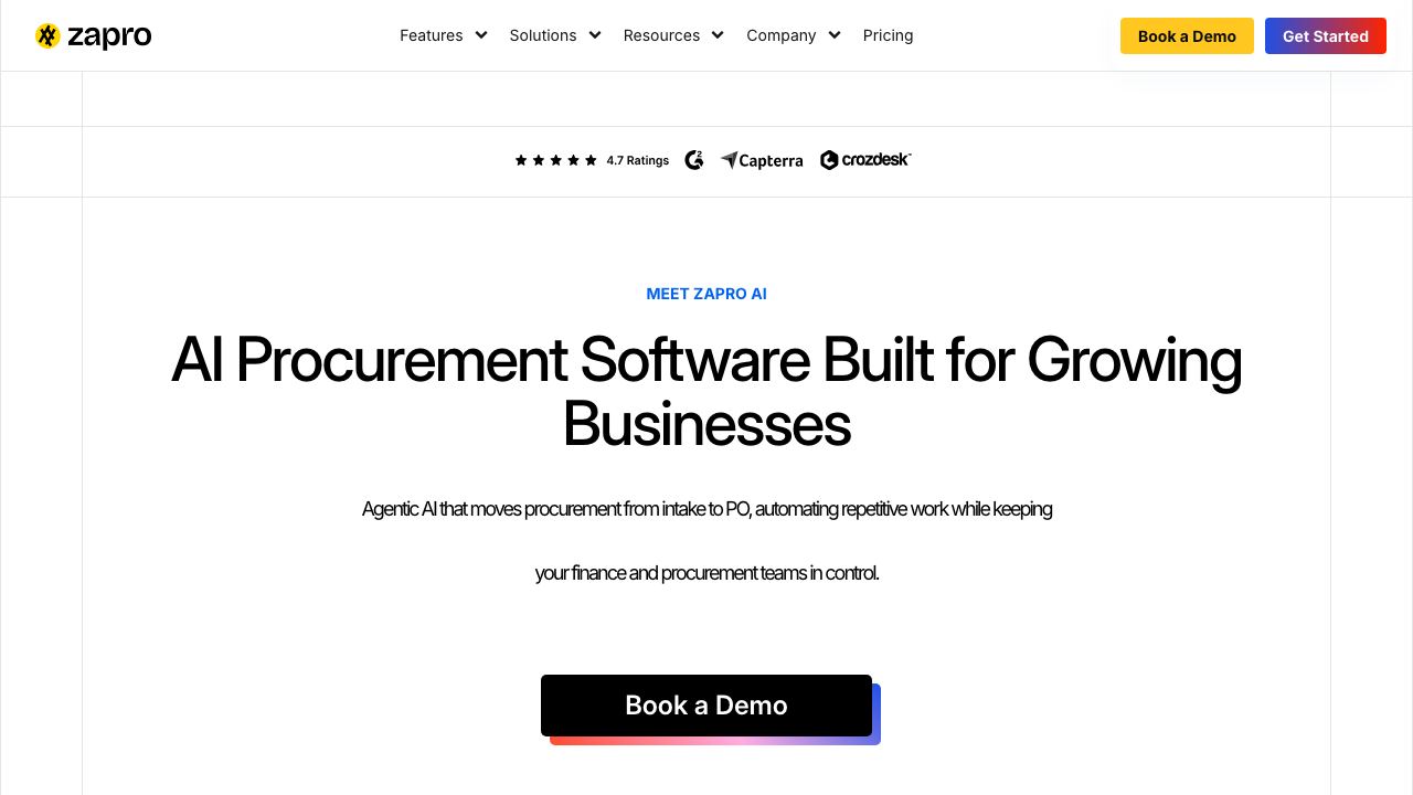 ZAPRO AI website screenshot