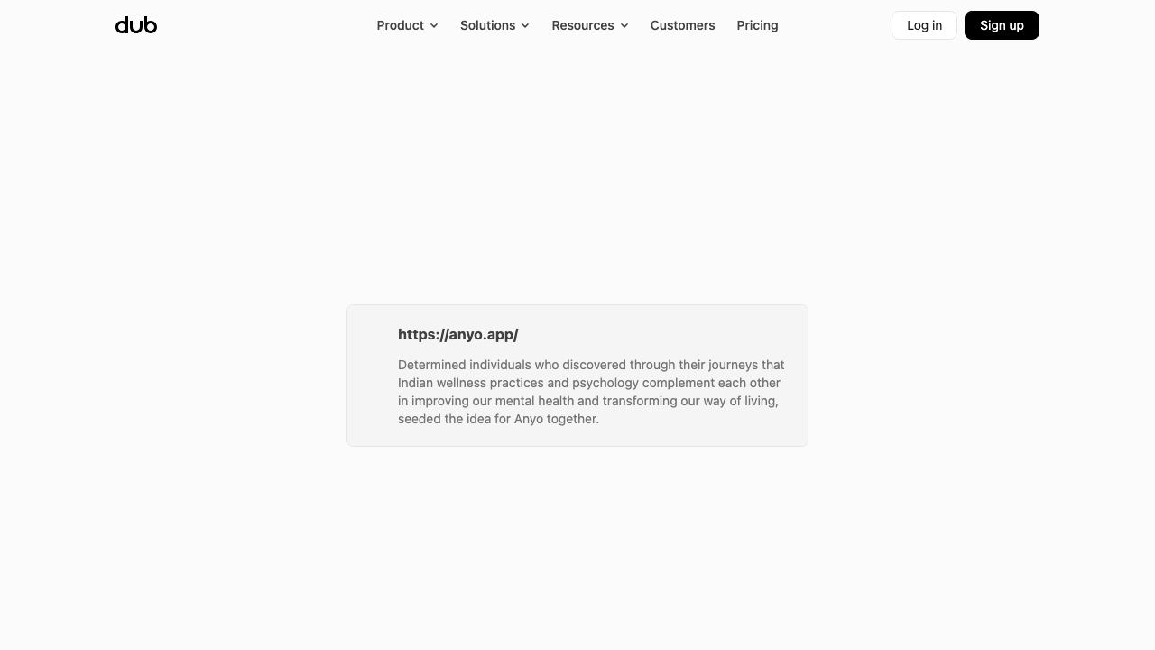 Anyo website screenshot