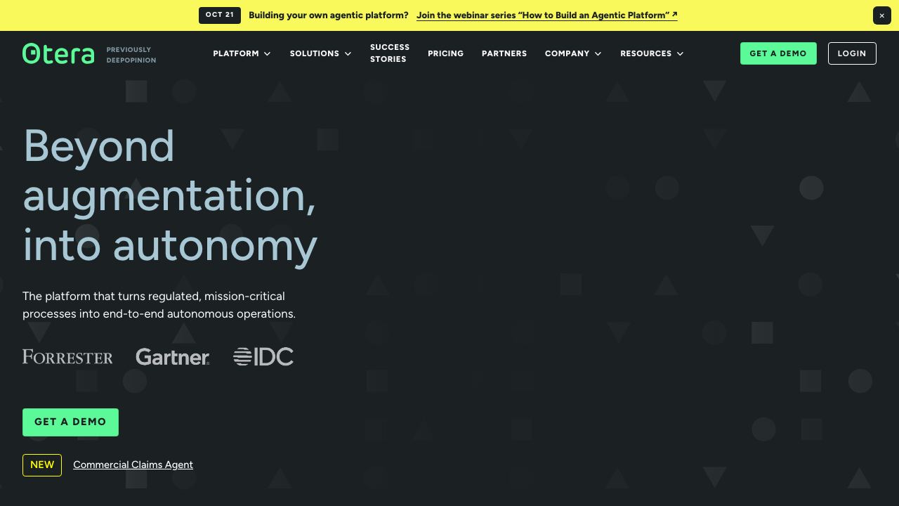 DeepOpinion website screenshot