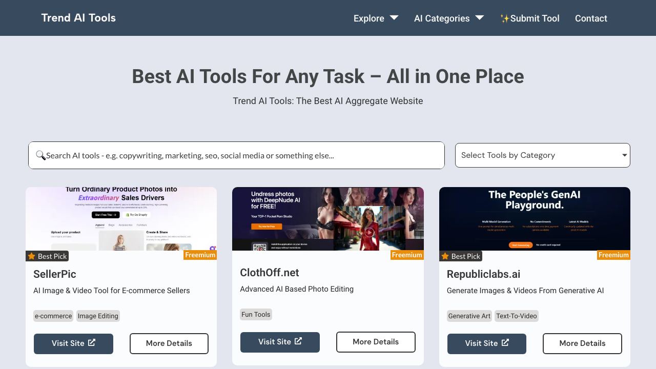 Trend AI Tools 网站截图