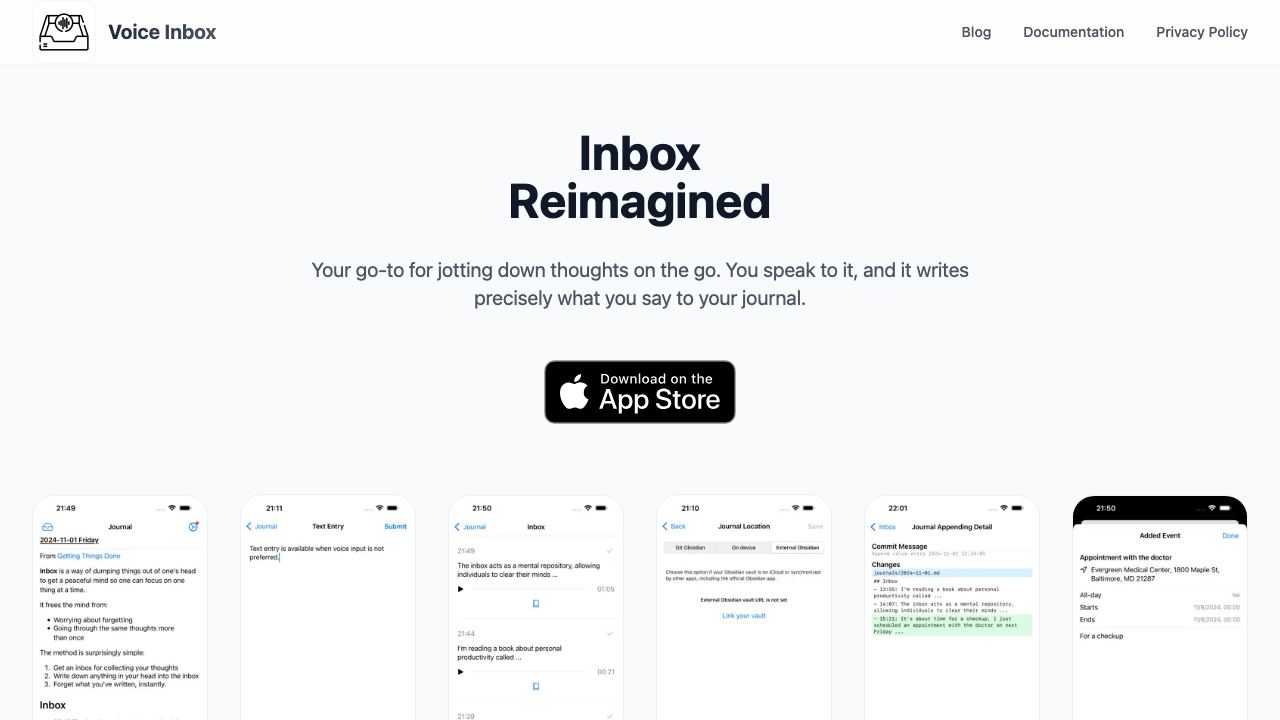 Voice Inbox 网站截图