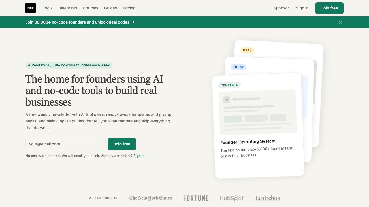 NCF3 website screenshot