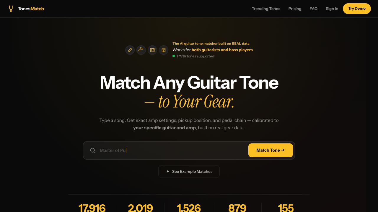 TonesMatch 网站截图