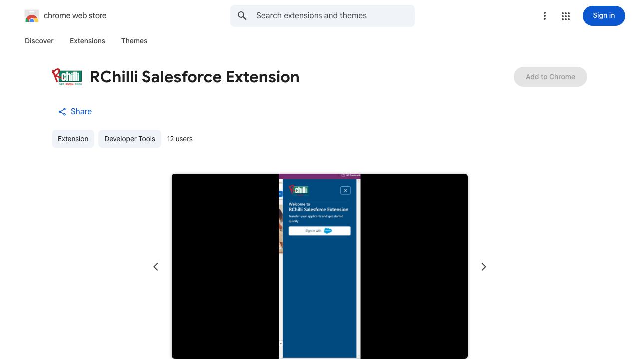 RChilli Salesforce Extension 网站截图