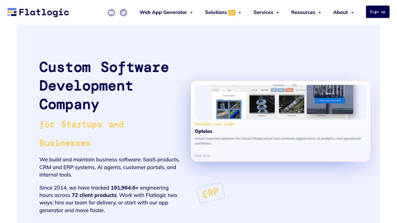 Flatlogic website screenshot