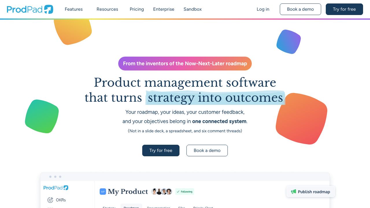 ProdPad website screenshot