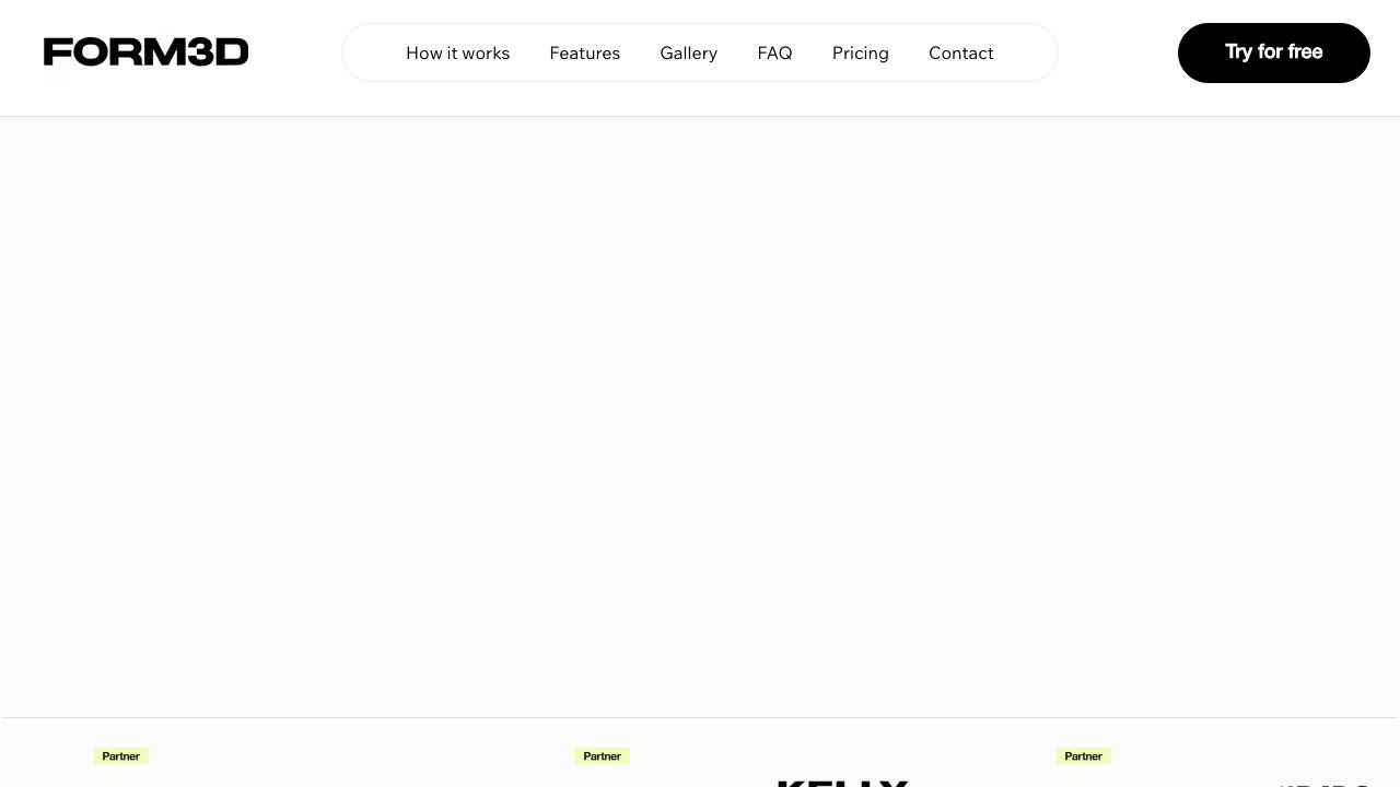 Form3D website screenshot
