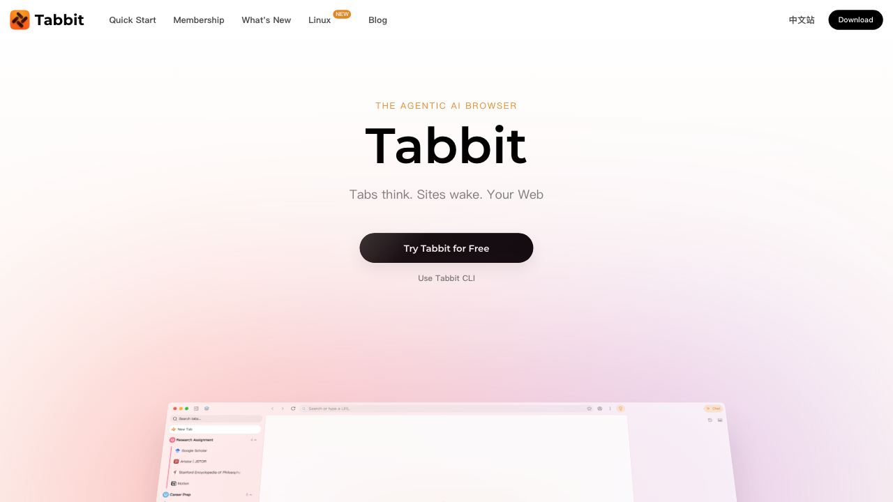 Tabbit website screenshot