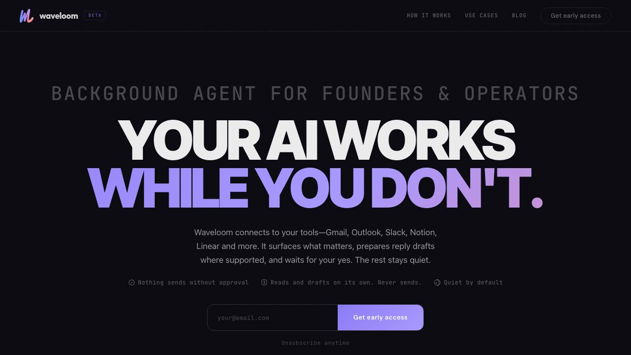 Waveloom - Visual AI Workflow Builder 网站截图