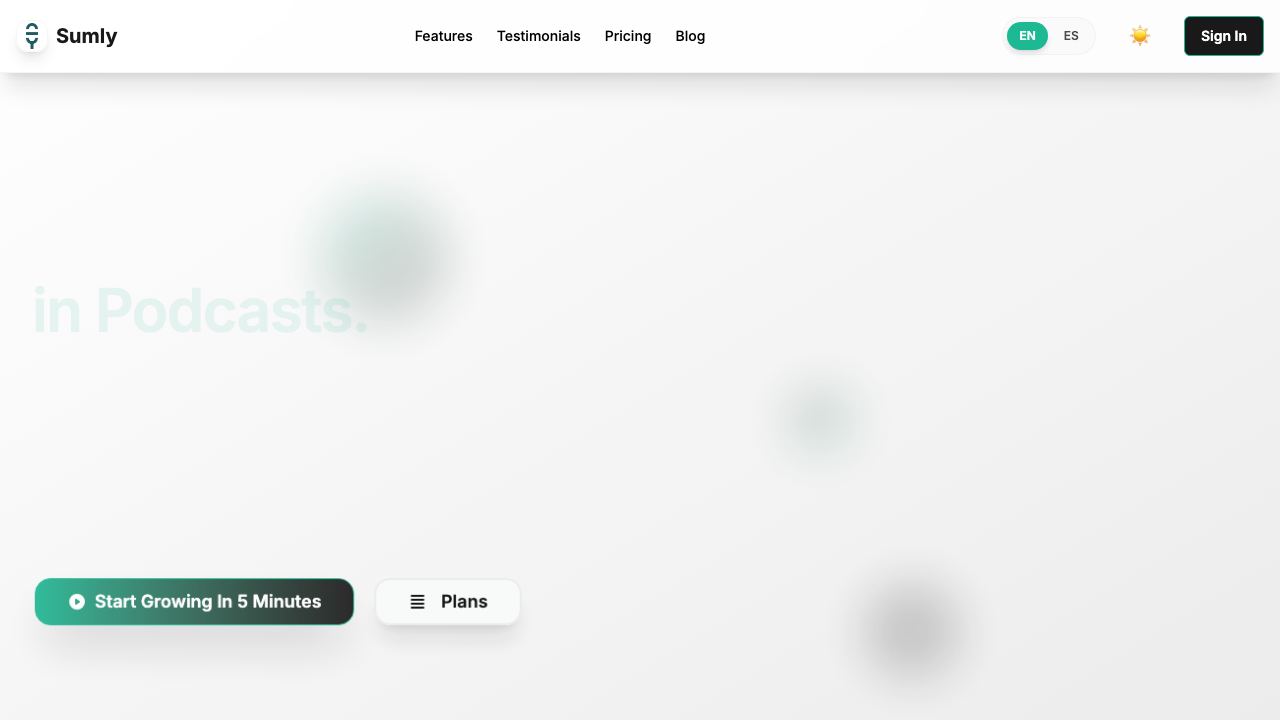 Sumly.AI website screenshot