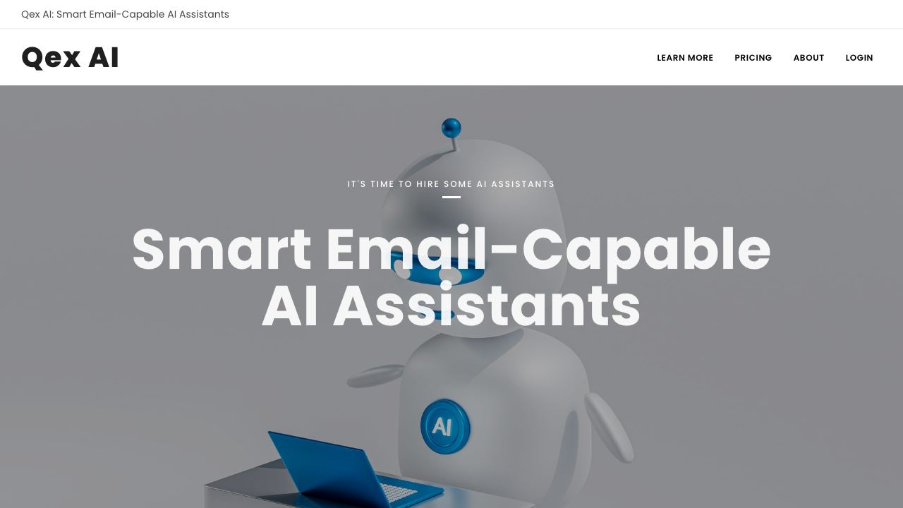 Qex AI website screenshot