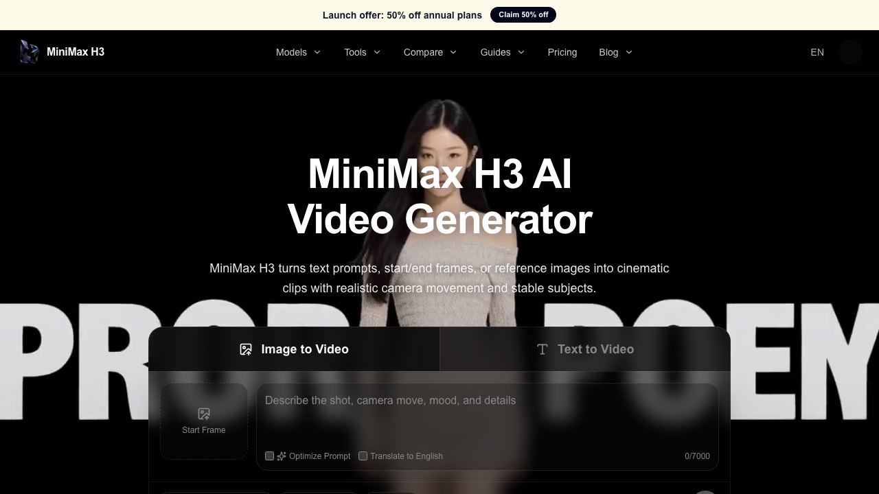 Minimax H3 - 2 website screenshot