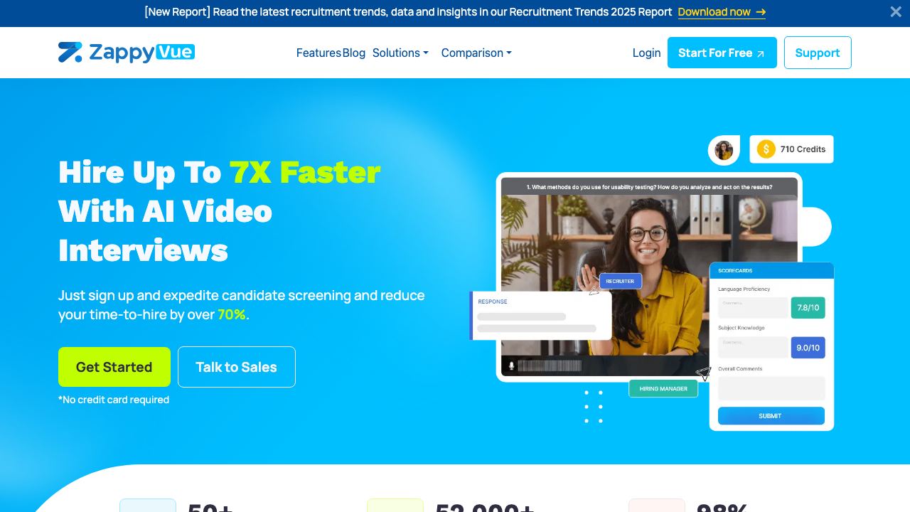 ZappyVue website screenshot