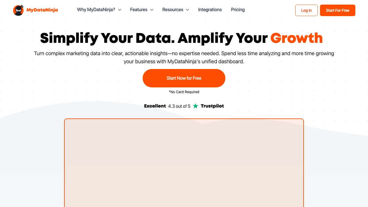 MyDataNinja website screenshot