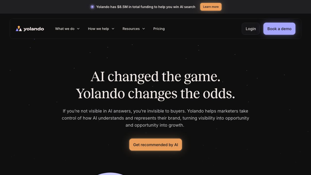 Yolando website screenshot