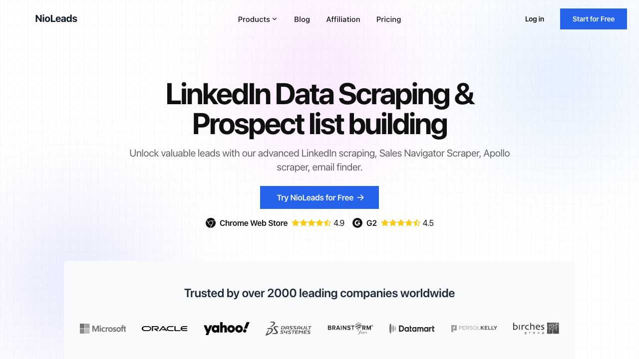 Sales Navigator Scraper by NioLeads 网站截图