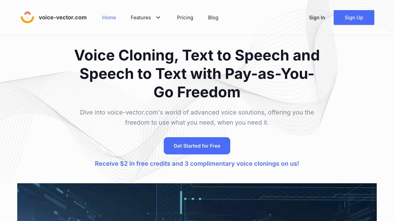 VoiceVector 网站截图