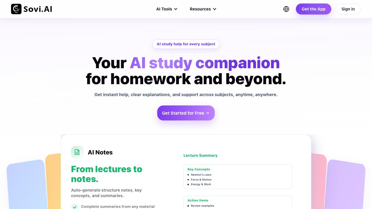 Sovi.AI website screenshot