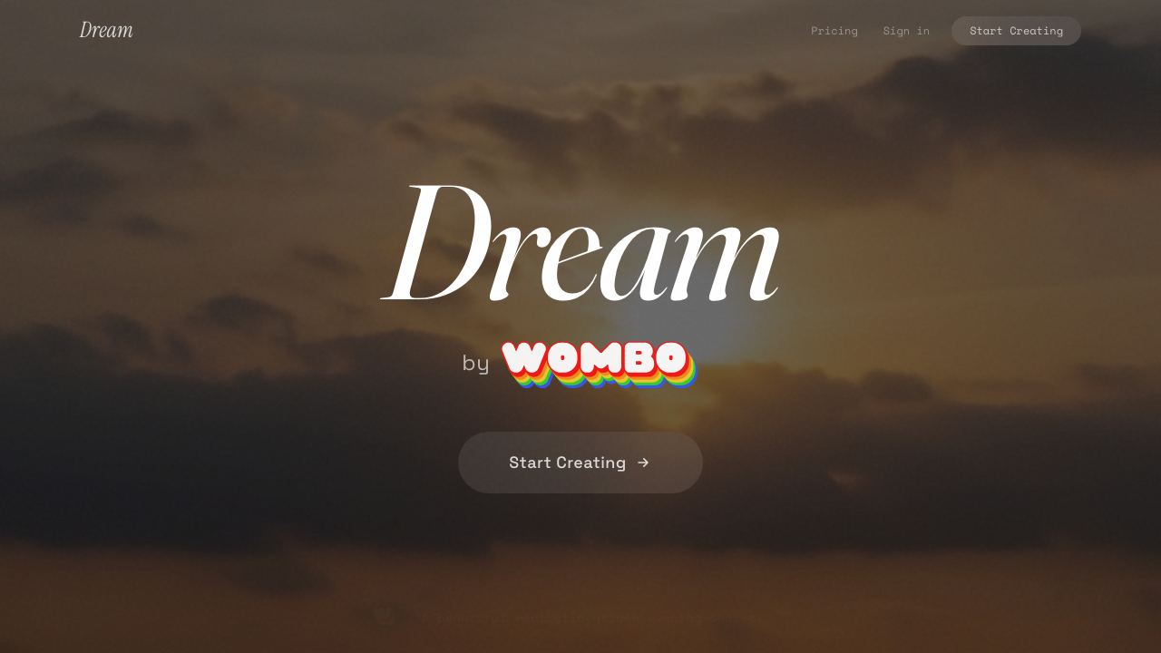 Wombo 网站截图