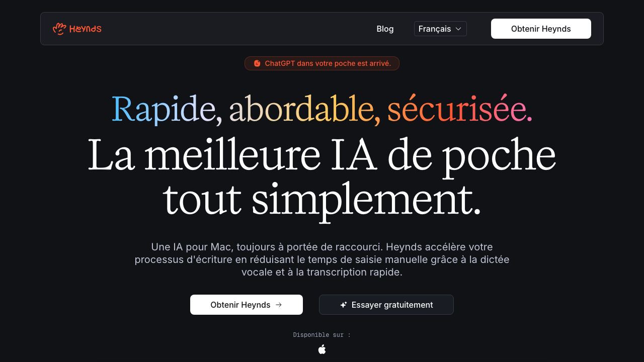 Heynds website screenshot