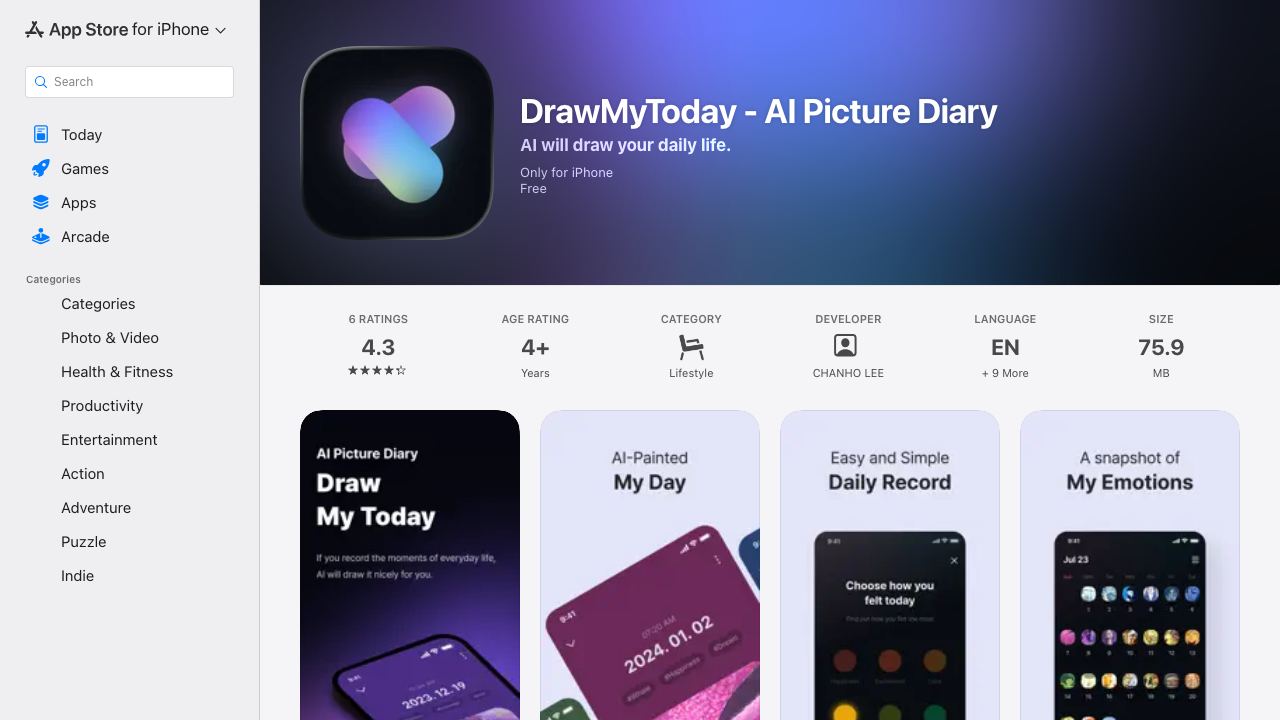 DrawMyToday 网站截图