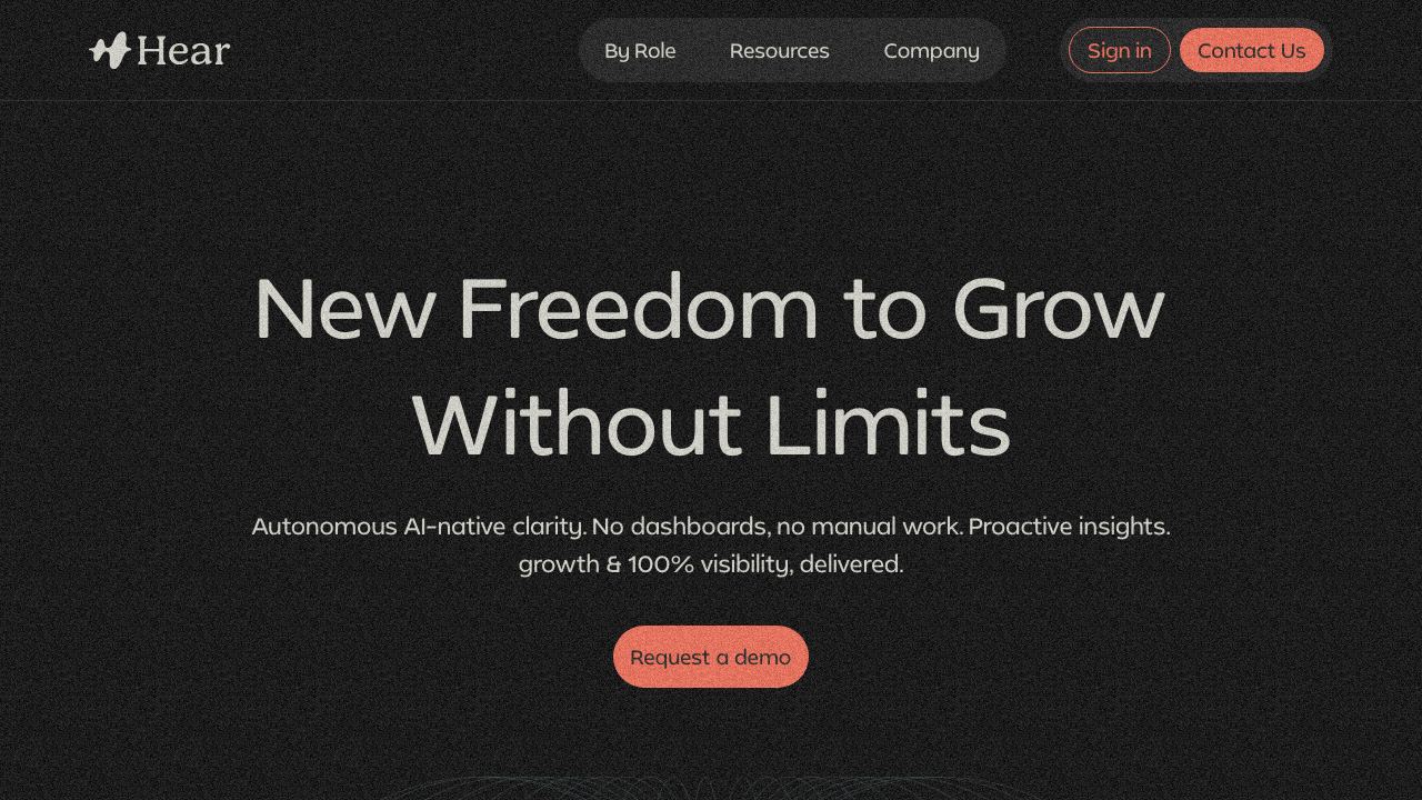 Hear website screenshot
