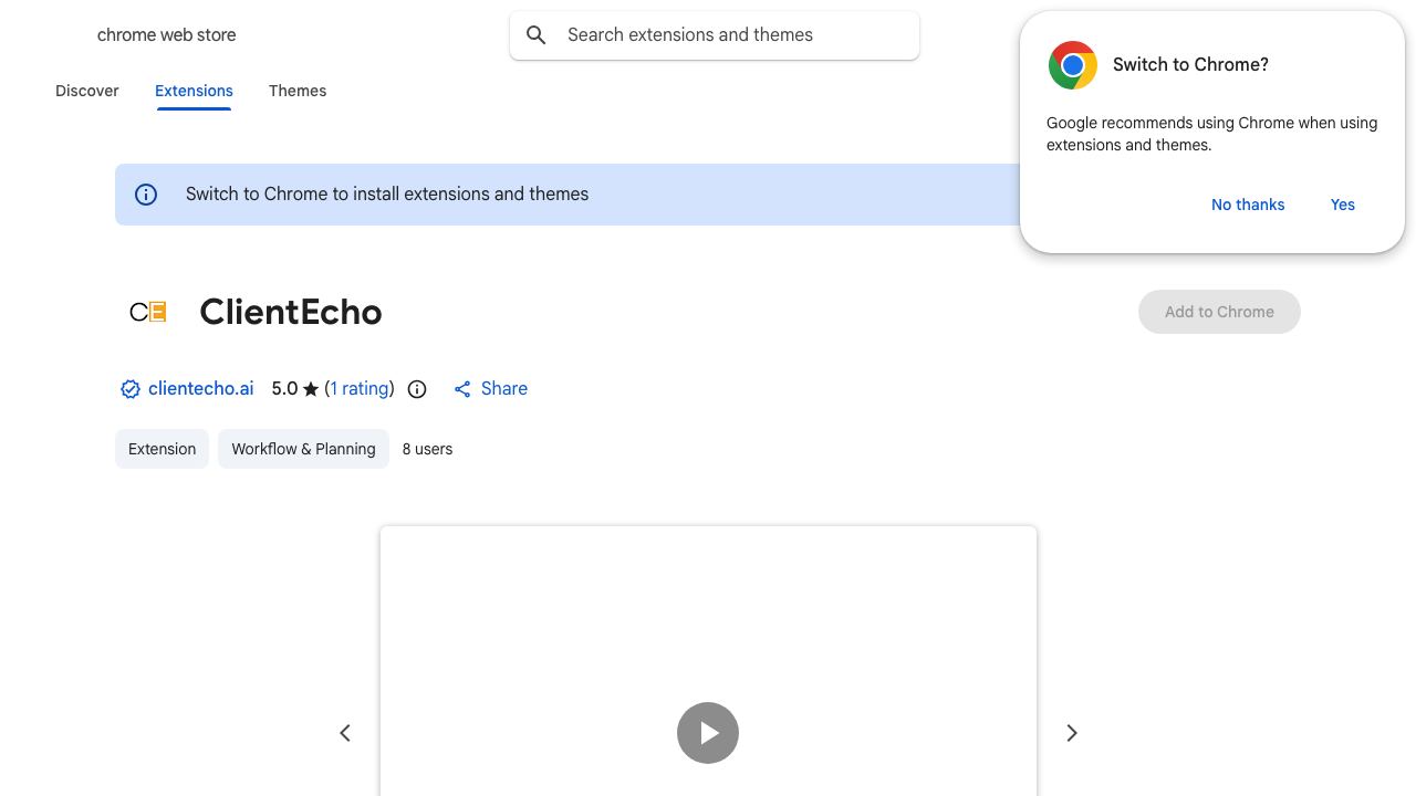 ClientEcho website screenshot