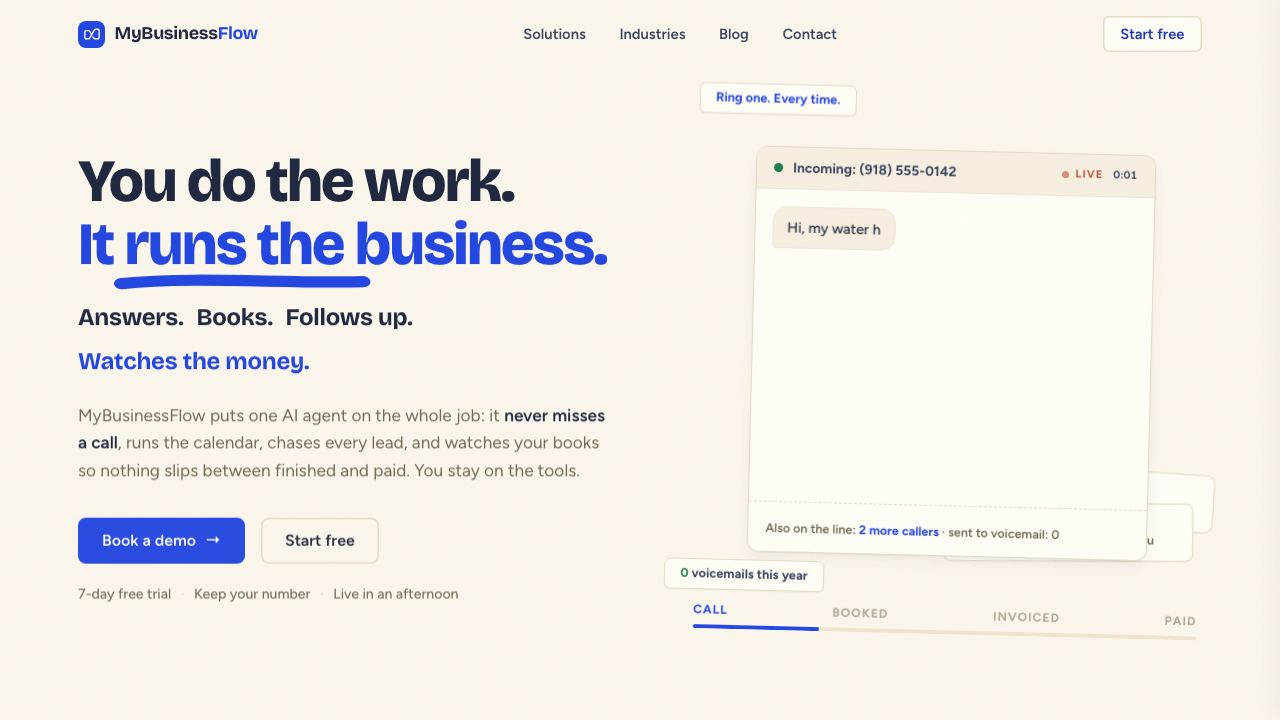 MyBusinessFlow website screenshot