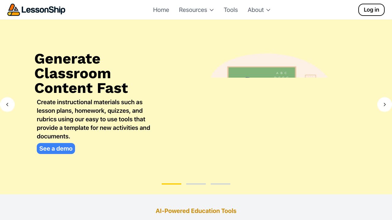 LessonShip website screenshot