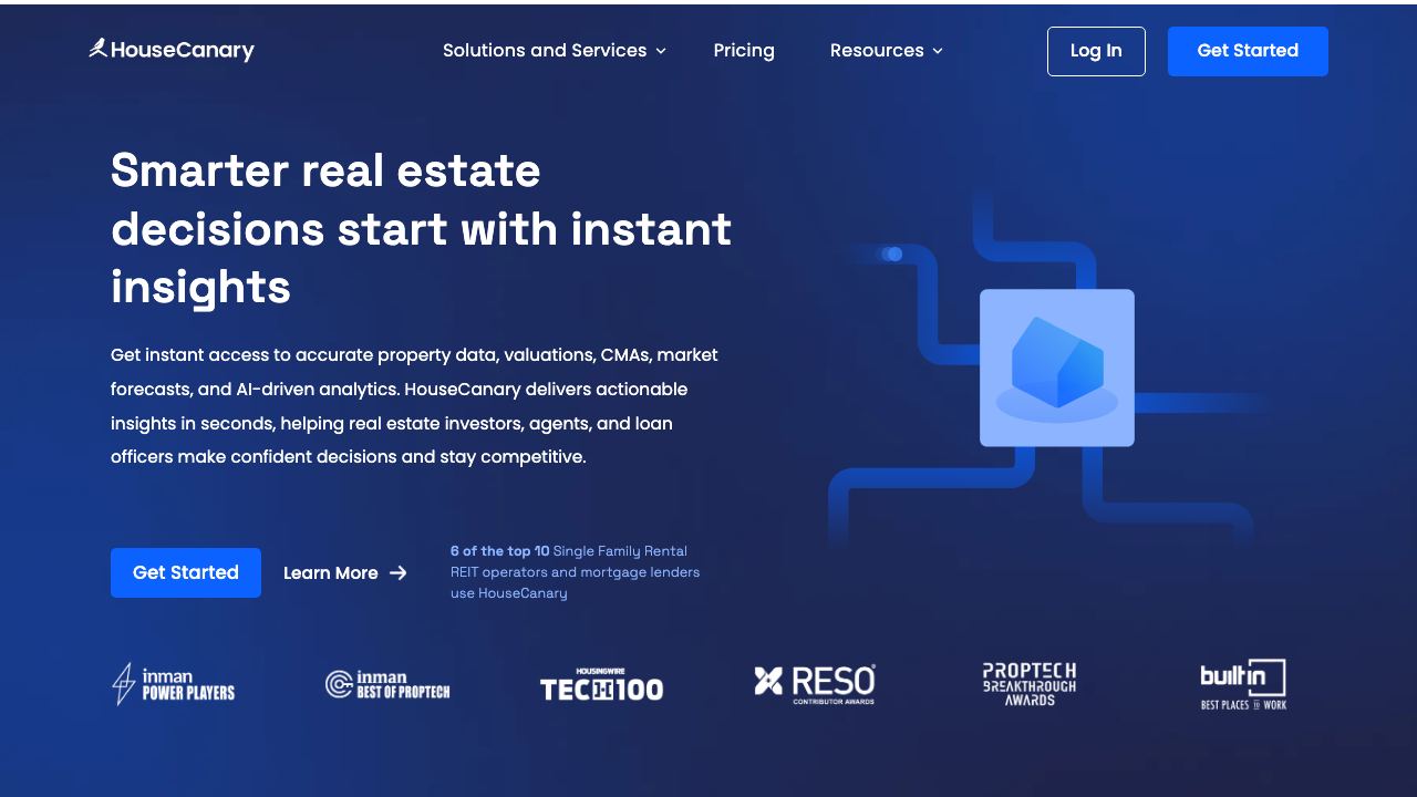 HouseCanary 网站截图