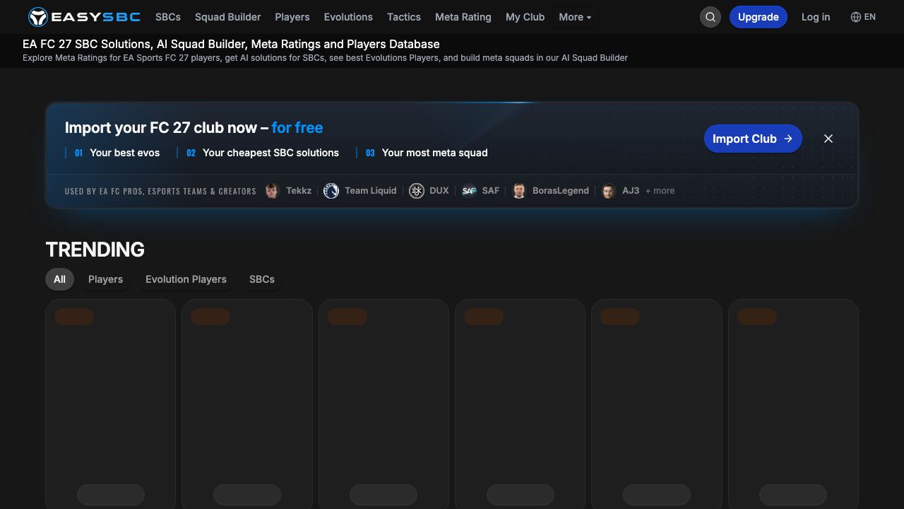 EasySBC website screenshot