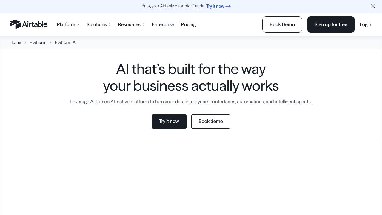 Airtable AI Assistant 网站截图