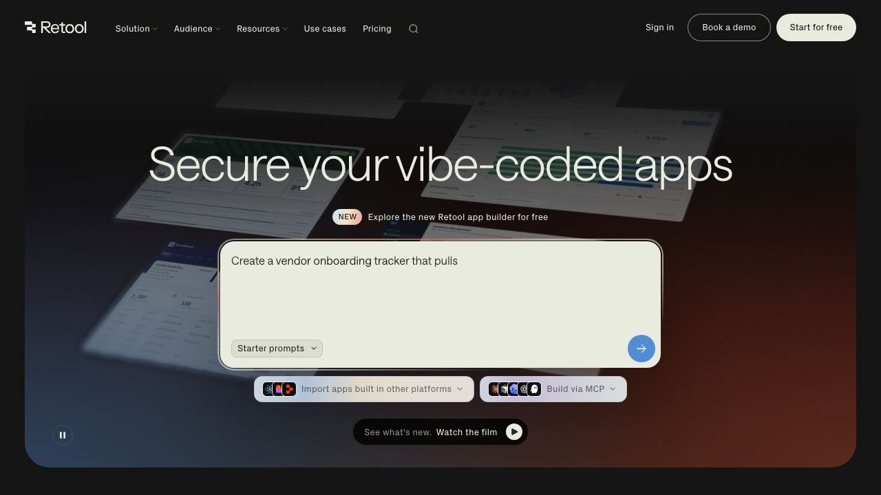 Retool website screenshot