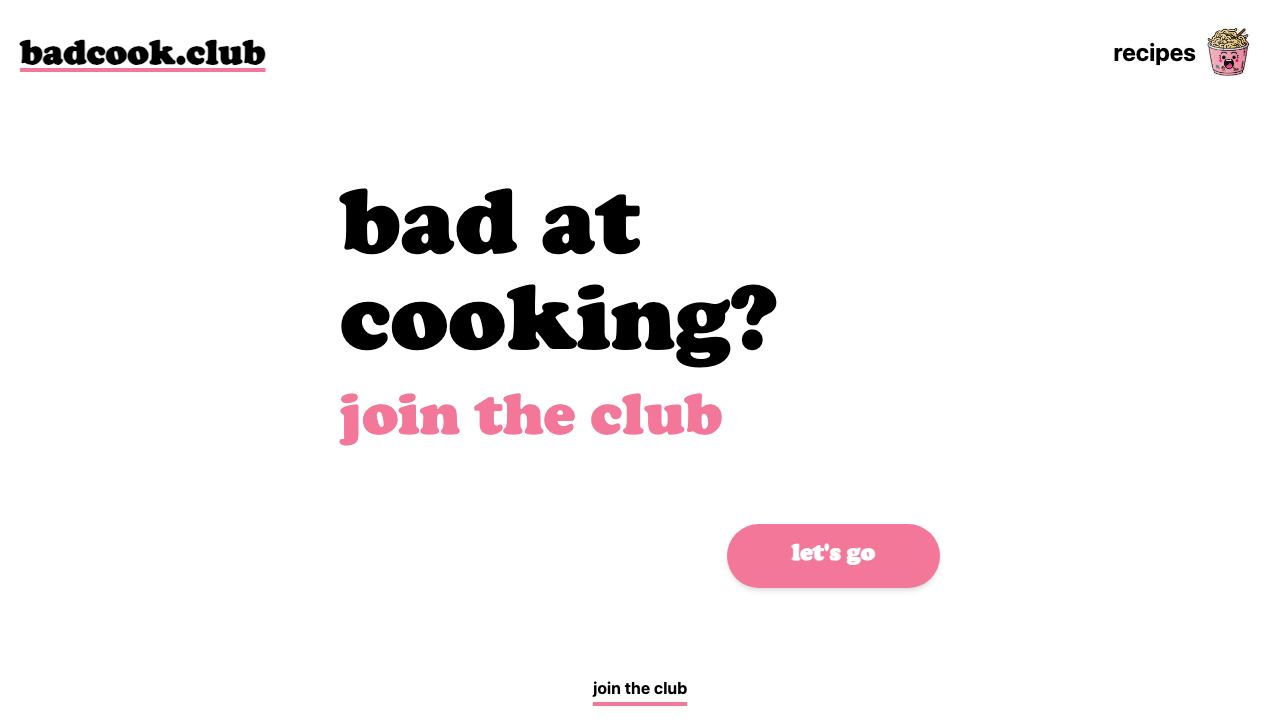 Bad Cook Club 网站截图