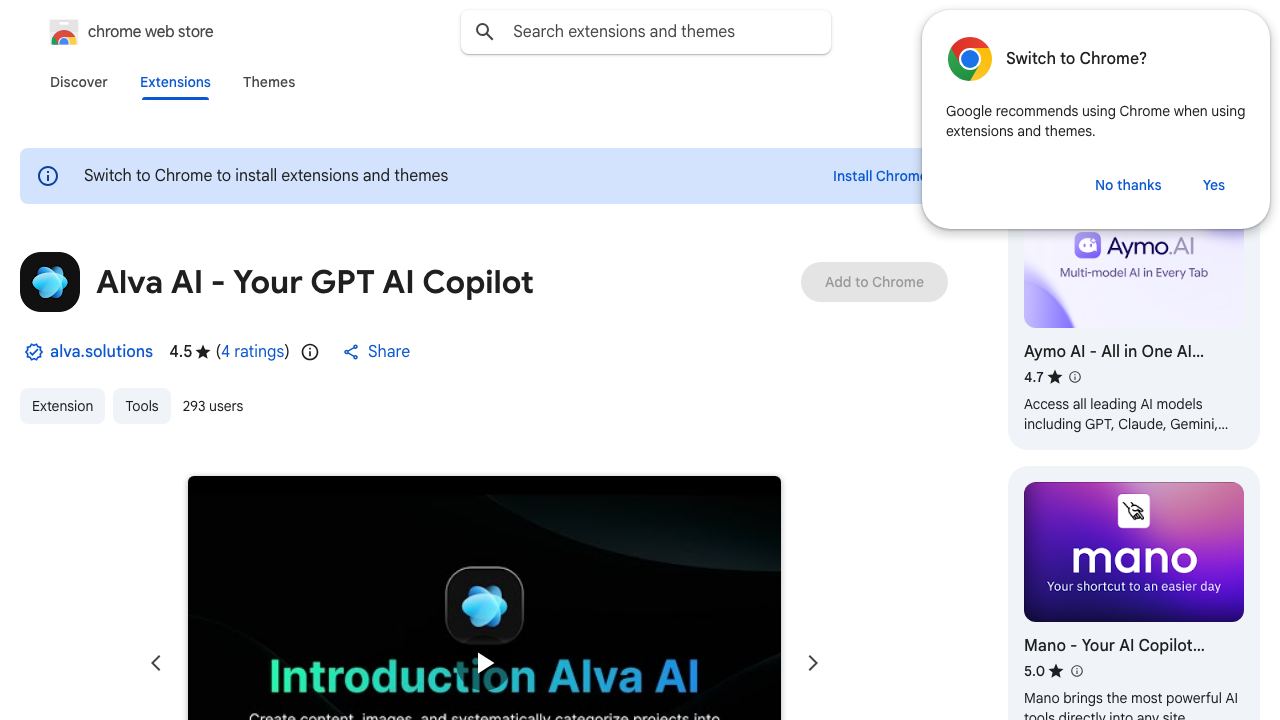 Alva AI - Your GPT AI Copilot 网站截图