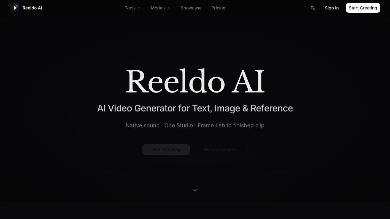 Reeldo AI website screenshot