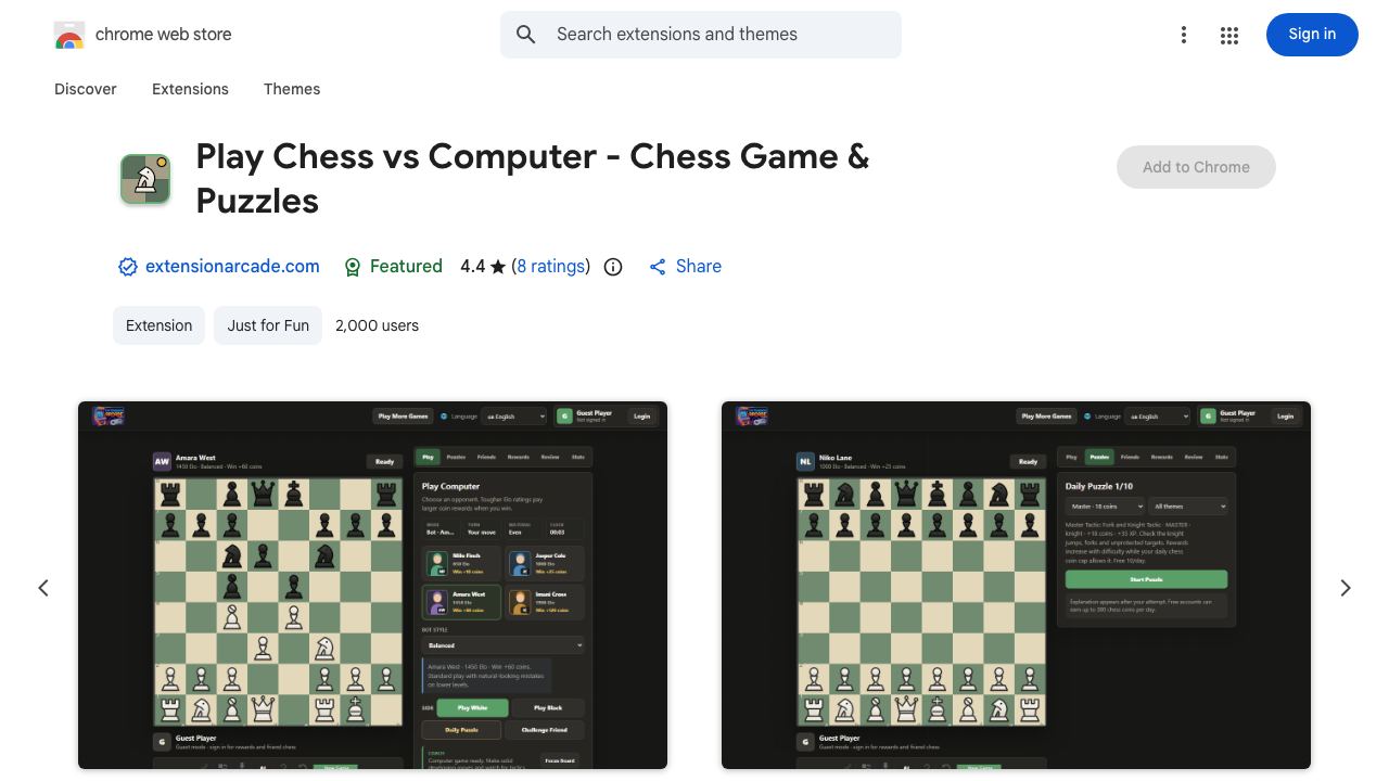 Chess Game Play Chess Against Computer 网站截图