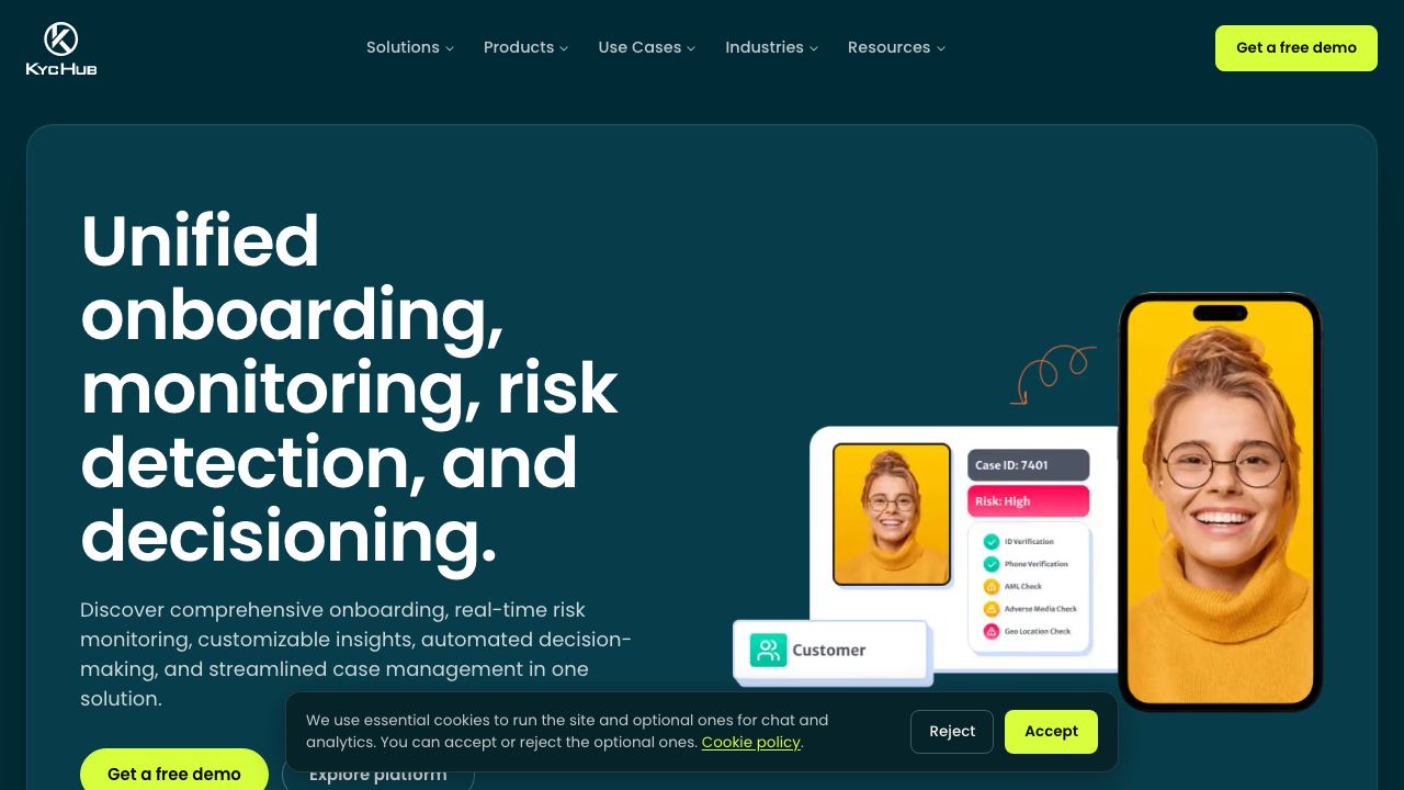 KYC Hub 网站截图