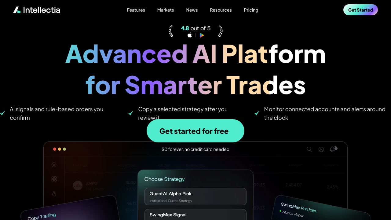 Intellectia.Ai 网站截图