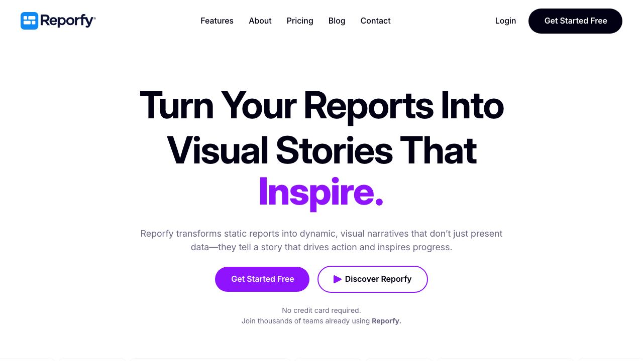 Reporfy 网站截图