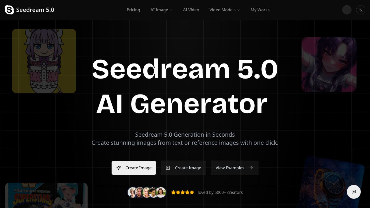 Seedream 5.0-1 网站截图