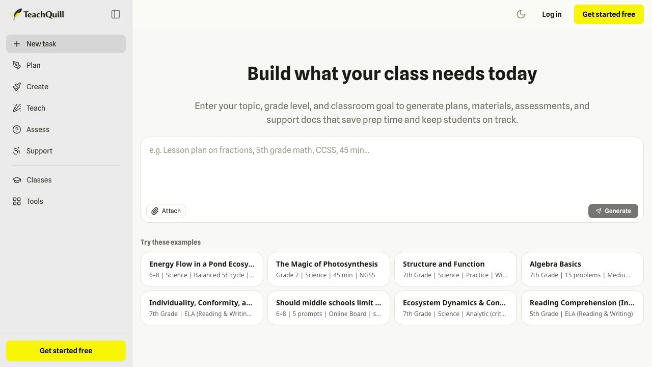 TeachQuill 网站截图