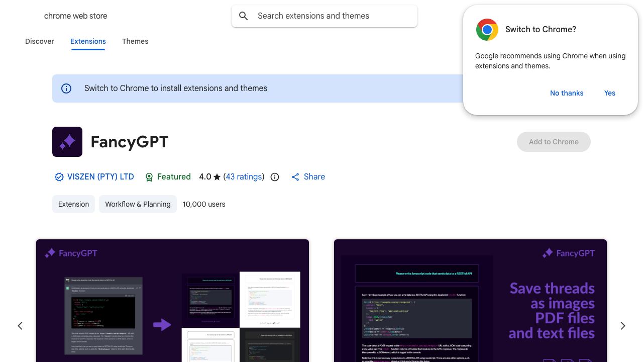 FancyGPT 网站截图