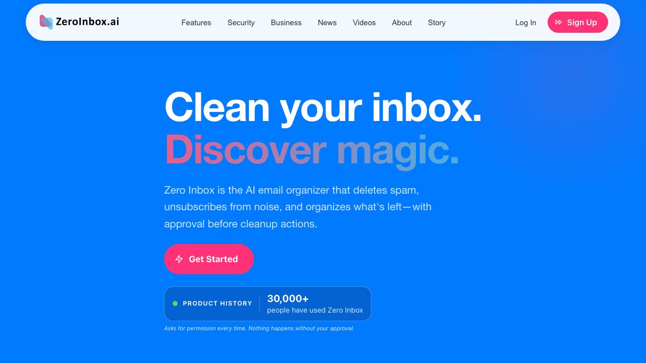 Inbox Zero AI: Smartest Email AI 网站截图