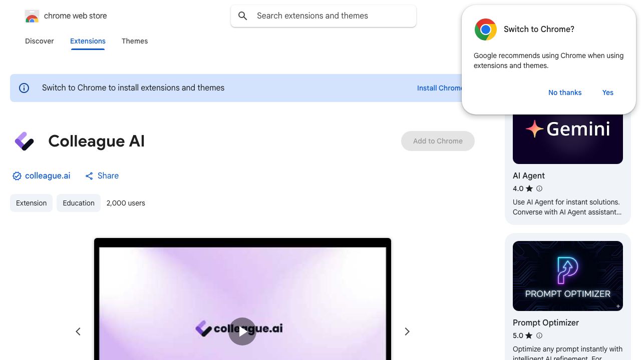 Colleague AI website screenshot