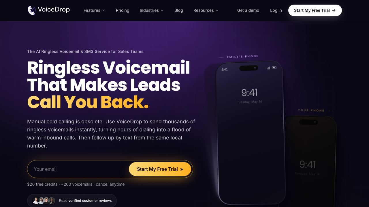 VoiceDrop 网站截图