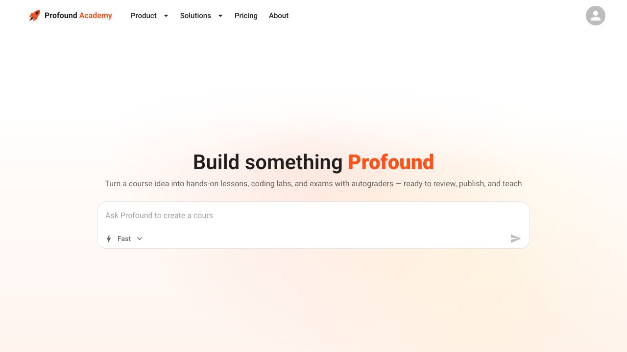 Profound Academy 网站截图